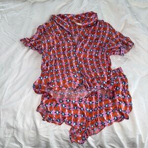 Anthropologie Patterned Pajama Set